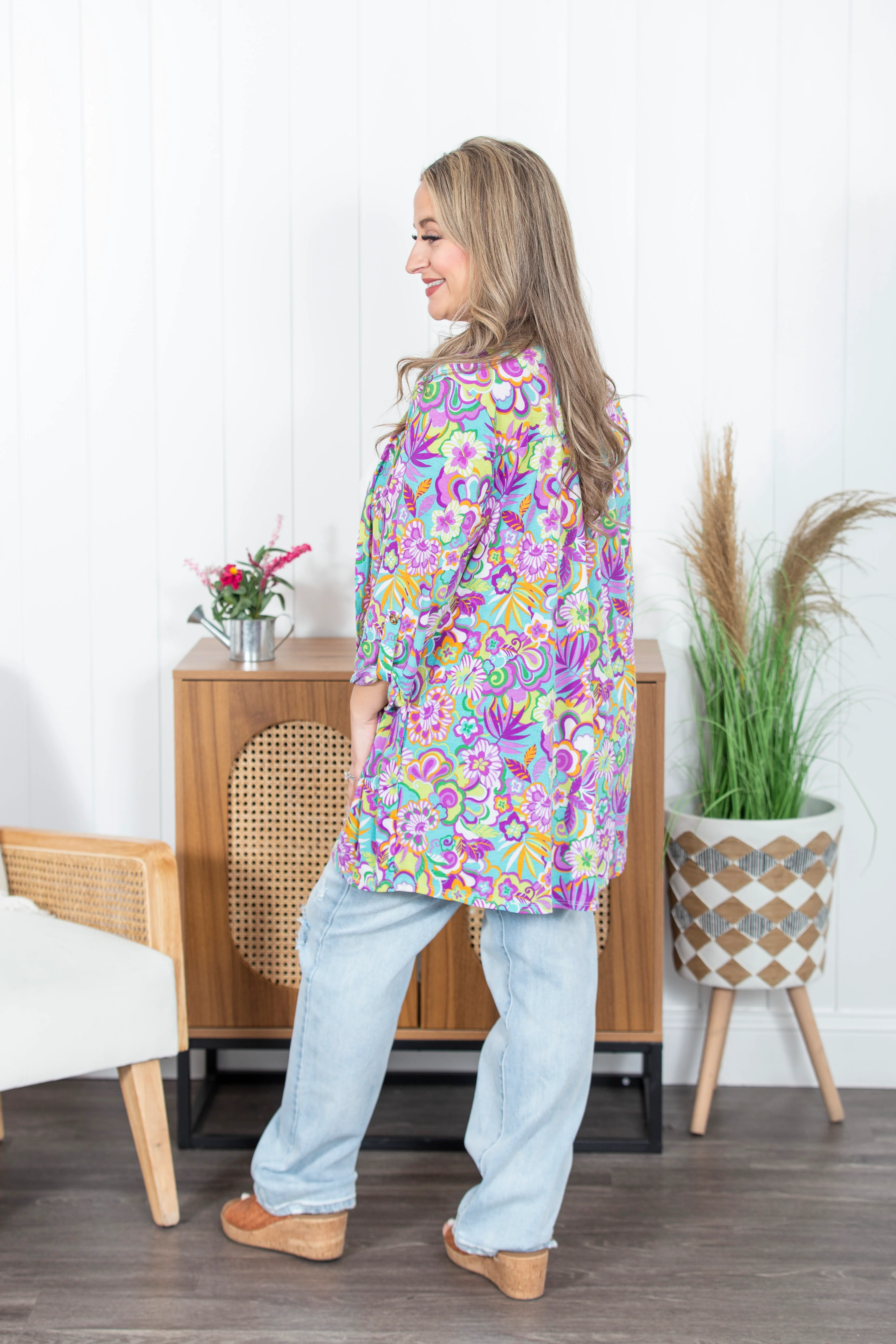 Liz Printed Cardigan - Image 10