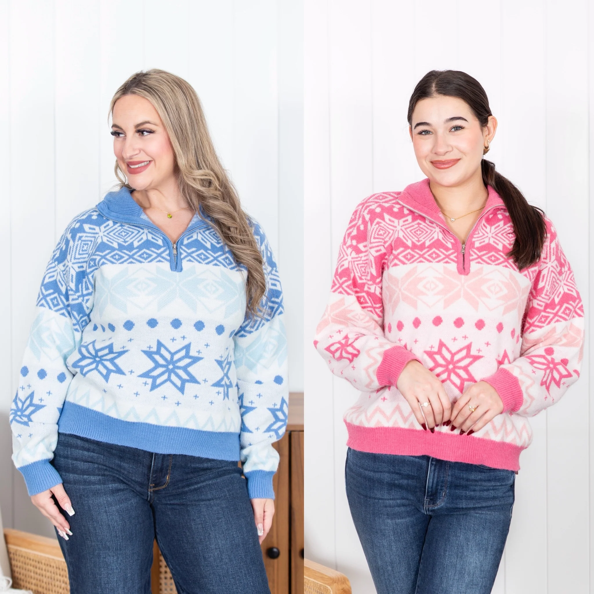 Sweet Snowflakes Half Zip - Image 3