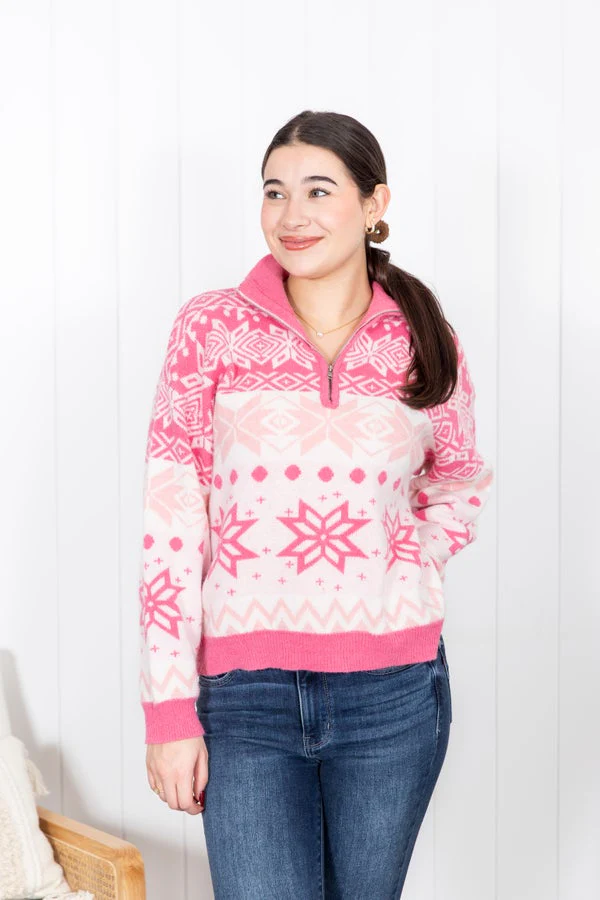 Sweet Snowflakes Half Zip - Image 4