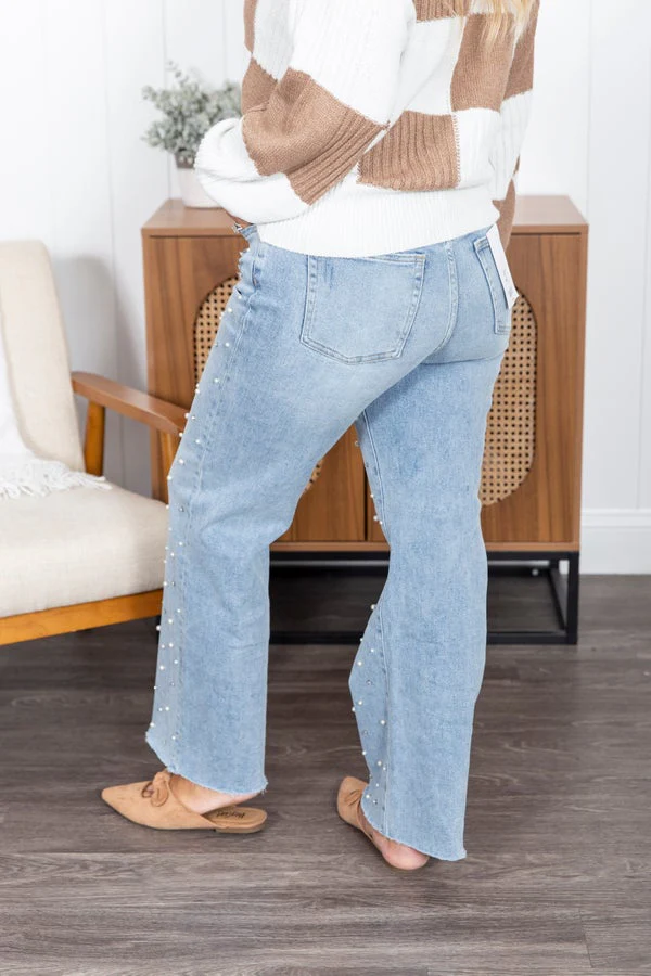 The Josie Wide Leg Mica Jean - Image 3